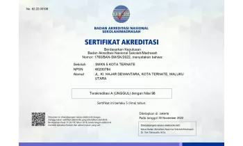 PREDIKAT AKREDITAS A DARI BADAN AKREDITASI NASIONAL SEKOLAH/